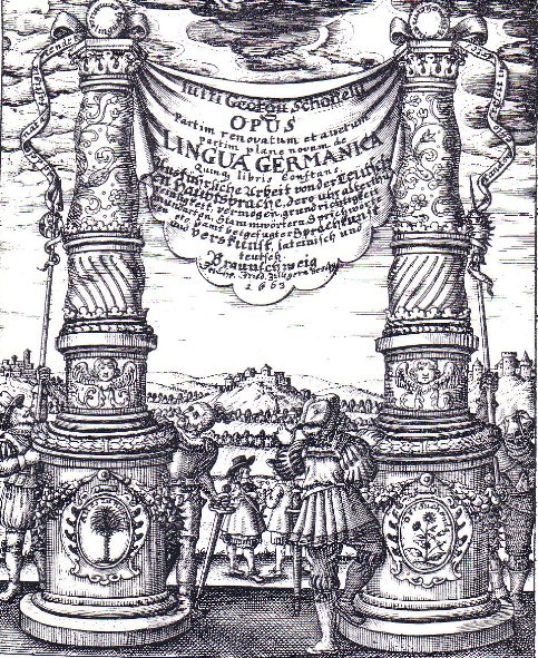 Titelkupfer der "Teutschen HaubtSprache" von 1663